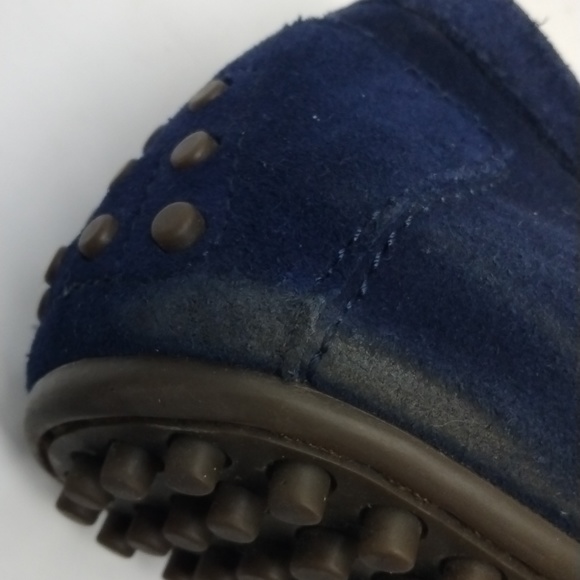 Blue suede polo ralph lauren loafers size 16D - Picture 11 of 12